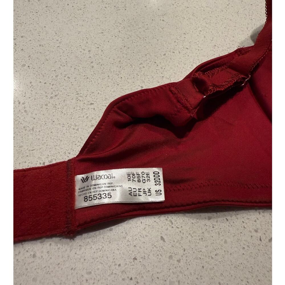 Wacoal Surreal Comfort Underwire Full Coverage Bra 32DDD Red - Picture 3 of 3